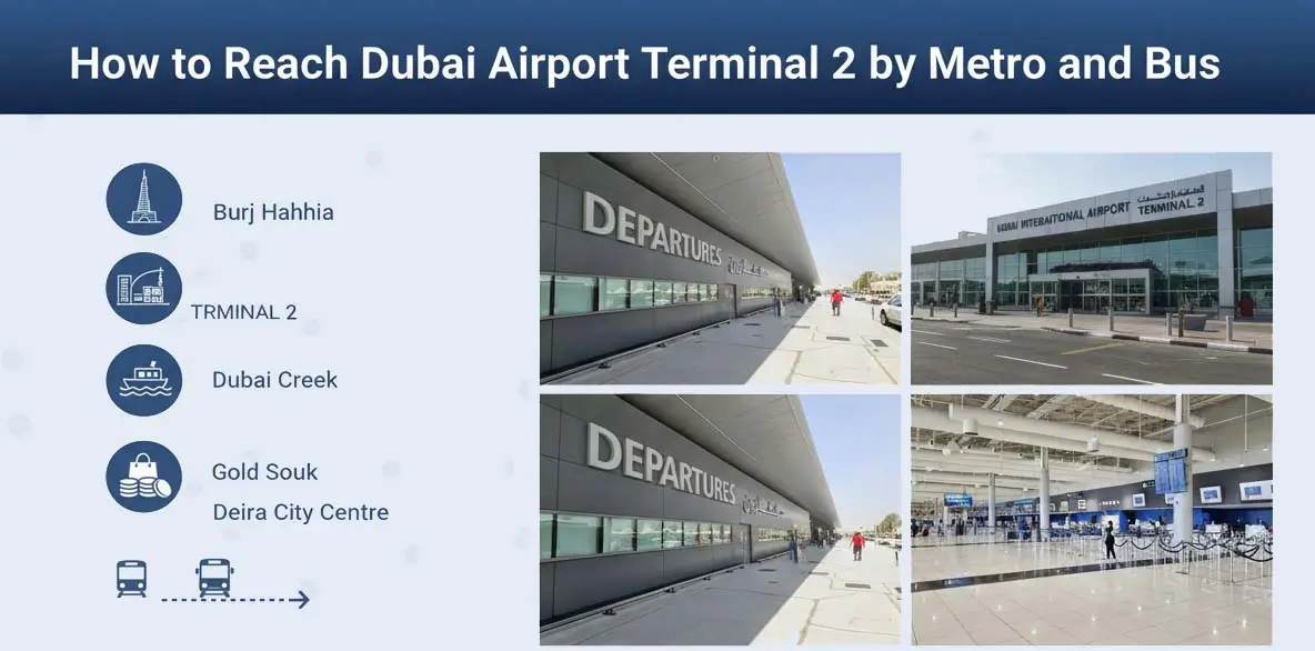 How to Reach Dubai Airport Terminal 2 by Metro and Bus